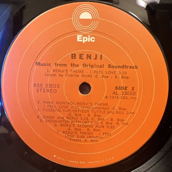 Benji Music From The Original Soundtrack 1974 ULTRASONIC CLEAN Vinyl LP VG+ - Picture 3 of 7
